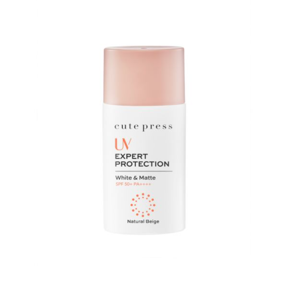 ๐ Cute Press UV Expert Protection White & Matte SPF50+ PA++++
