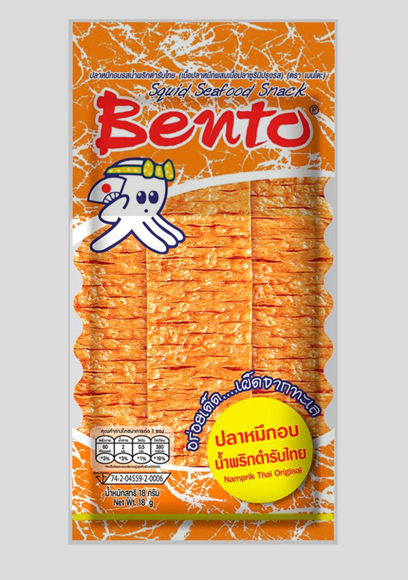 ๐ BENTO Squid Seafood Snack Original Thai Namprik