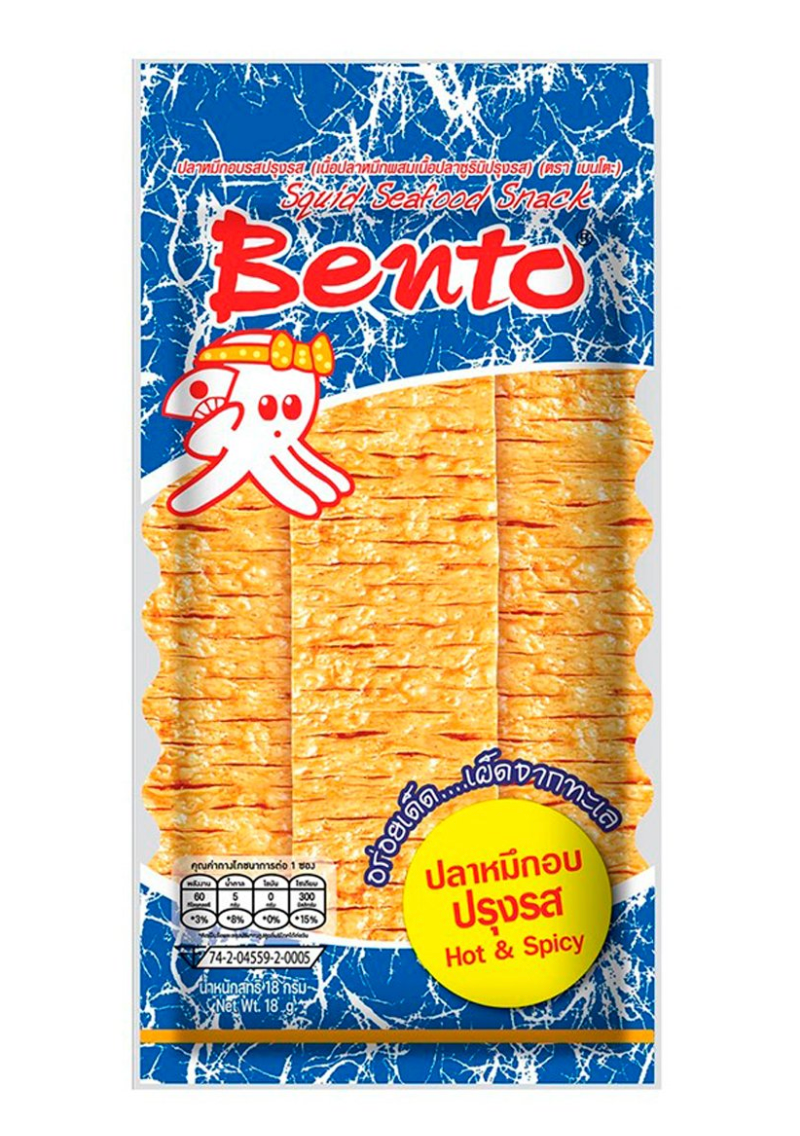 ๐ BENTO Squid Seafood Snack Hot and Spicy