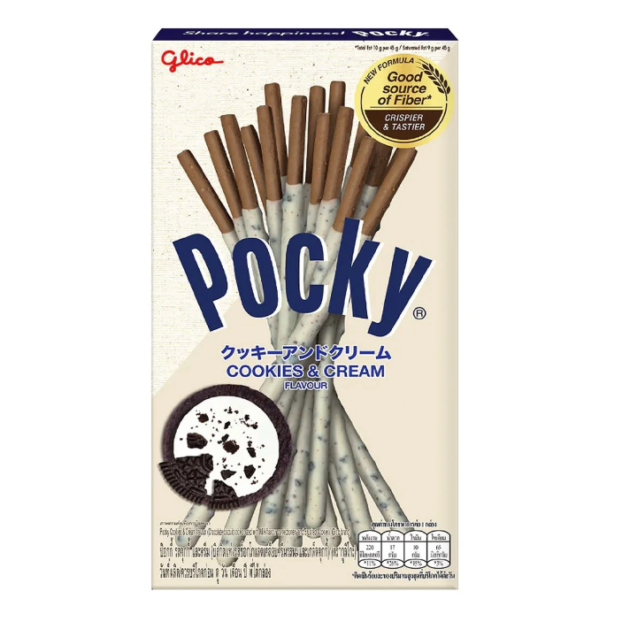 グリコ ポッキービスケットスティック クッキー&クリーム風味クリームコーティング