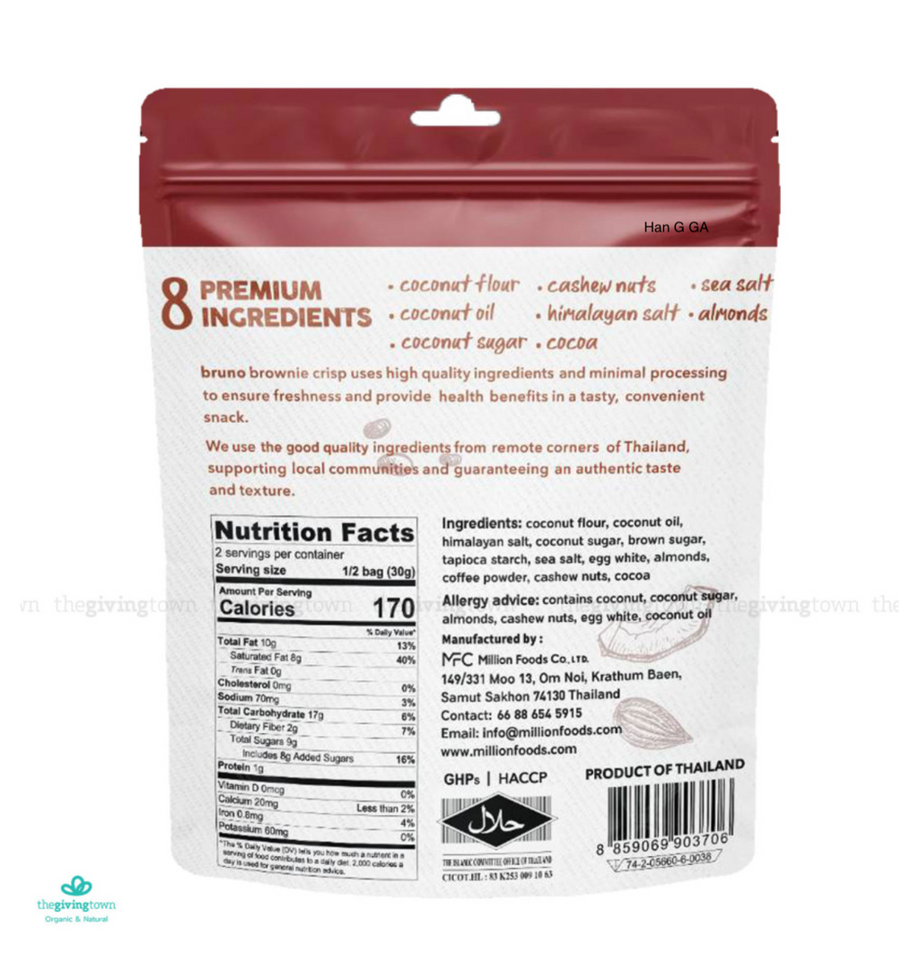 🥥 Bruno Brownie Crisp - Healthy Brownie Thins 🥥