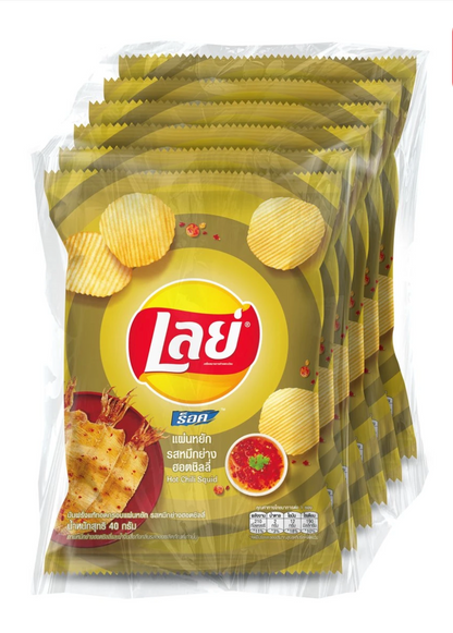 LAYS Rock Ridged Potato Chips Hot Chili Squid Flavor