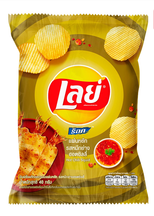 LAYS Rock Ridged Potato Chips Hot Chili Squid Flavor