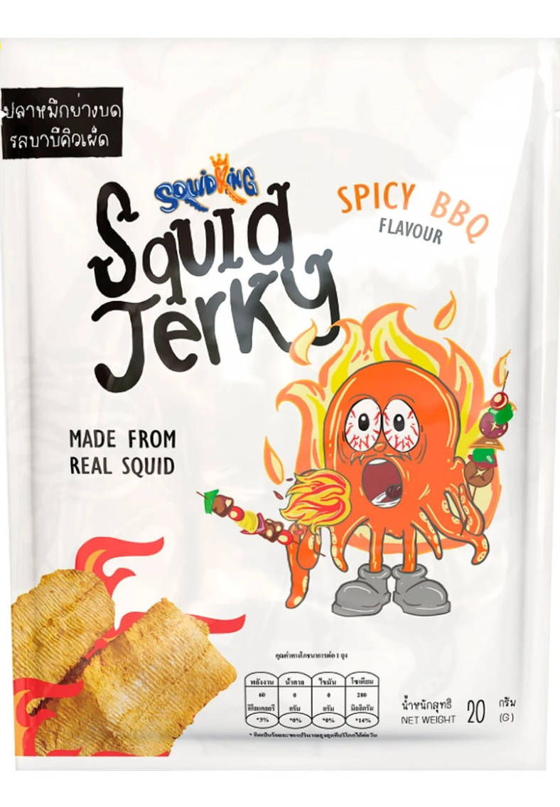 🔥 SQUID KING Spicy BBQ Squid Jerky