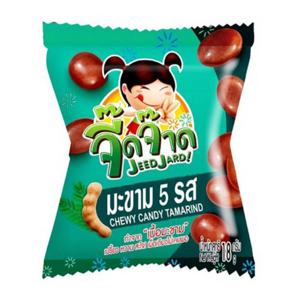 🌟 JEED JARD 5-Flavored Tamarind Candy (Pack of 12)