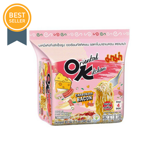 🧀🥓 MAMA Oriental Kitchen Carbonara Bacon Stir-Fried Noodles