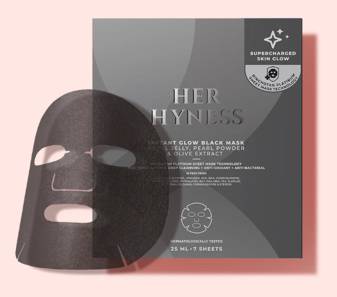 🌟Her Hyness インスタント グロウ ブラックマスク 7枚入り