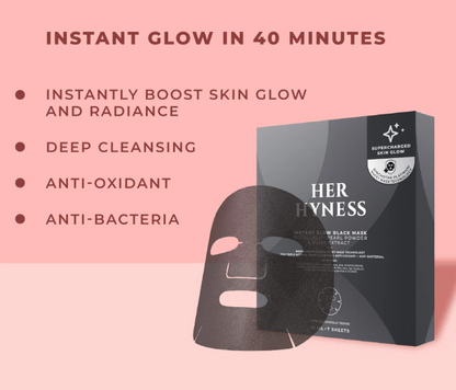 🌟Her Hyness インスタント グロウ ブラックマスク 7枚入り